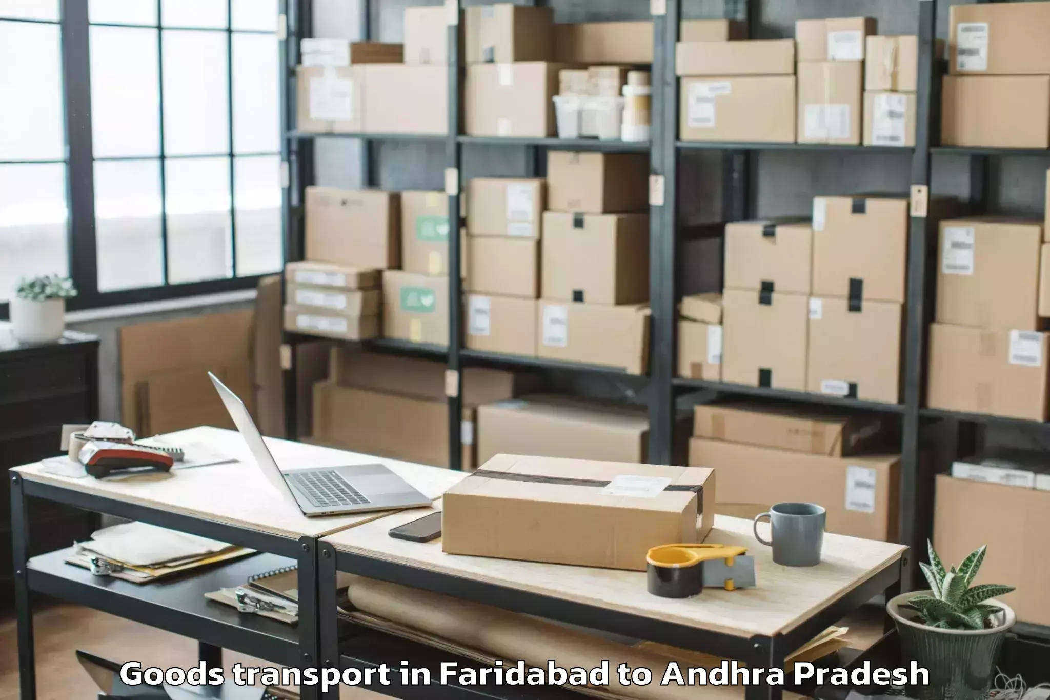 Faridabad to Prathipadu Goods Transport Booking